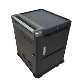 Ewent EW1703 gabinete e carro para aparelhos portáteis Carrinho de gestão de dispositivos portáteis Preto, Cinzento