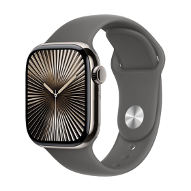 Watch Apple Watch Series 10 GPS + Cellular 46mm Natural Titanium Case with Sport Band M/L - Stone Grey