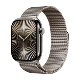 Watch Apple Watch Series 10 GPS + Cellular 46mm Natural Titanium Case with Sport Loop S/M - Natural Milanese