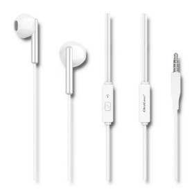 Qoltec In-ear headphones with microphone | White