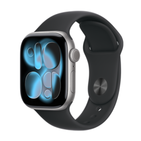 Watch Apple Watch Series 11 (2025) GPS 42mm Space Grey Aluminium Case with Sport Band S/M - Black
