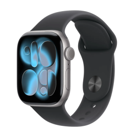 Watch Apple Watch Series 11 (2025) GPS 42mm Space Grey Aluminium Case with Sport Band S/M - Black