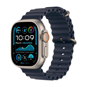 Watch Apple Watch Ultra 2 LTE (2024) 49mm Black Titanium Case with Trail Loop M/L - Navy