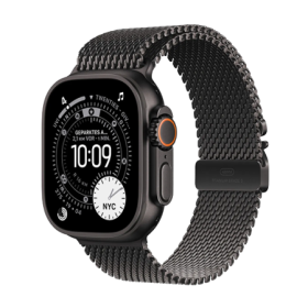 Watch Apple Watch Ultra 3 (2025) 5G 49mm Black Titanium Case with Black Titanium Milanese Loop S - Black