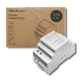 Qoltec DIN rail power supply | 60W | 24V | 2.5A | Gray