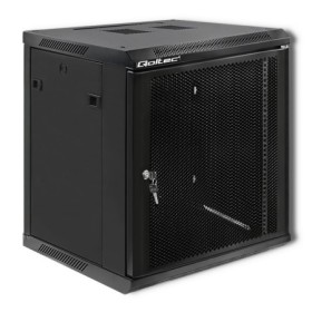 Qoltec RACK Cabinet 19"| 12U | 600 x 635 x 600 | Perforated doors | Hanging | Steel case | Lock | Black