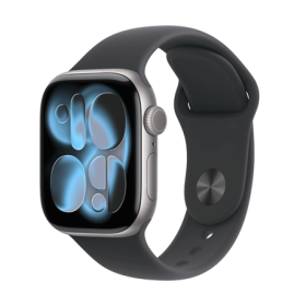 Watch Apple Watch Series 11 (2025) GPS 42mm Space Grey Aluminium Case with Black Sport Band M/L - Grey