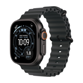 Watch Apple Watch Ultra 3 (2025) 5G 49mm Black Titanium Case with Ocean Band - Black