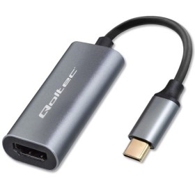 Qoltec Aluminium Adapter USB-C 3.1 MHL to HDMI 4K | 60Hz | 32AWG for Laptop Smartphone
