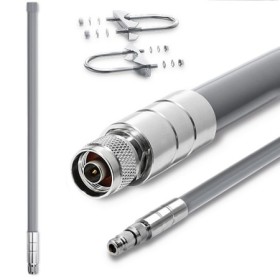 Qoltec LoRa Antenna | 12dBi | Omnidirectional | Outdoor | Fiberglass | 868 MHz | 1.5m