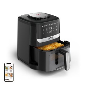 Tefal Easy Fry Silence EY5568E0 fritadeiras Individual 5 l Independente Fritadeira a ar quente Preto, Aço inoxidável