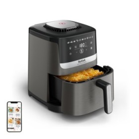 Tefal Easy Fry Silence EY551HE0 fritadeiras Individual 5 l Independente Fritadeira a ar quente Preto, Cinzento, Aço inoxidável