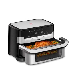 Tefal Dual Easy Fry Flex EY922D 9 l Independente Fritadeira a ar quente Preto, Aço inoxidável