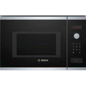 Bosch Serie 4 BFL553MS0 microondas Preto, Aço inoxidável Micro-ondas combinado Embutido 25 l 900 W