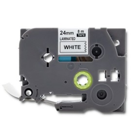 Qoltec Tape for BROTHER TZ2-251 | 24mm x 8m | White/Black print