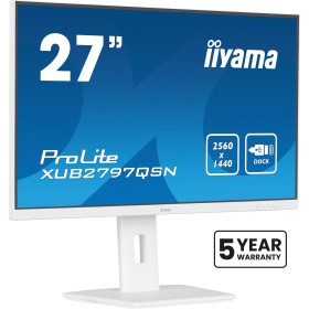 iiyama G-MASTER XUB2797QSN-W2 monitor de ecrã 68,6 cm (27") 2560 x 1440 pixels Quad HD LED Branco
